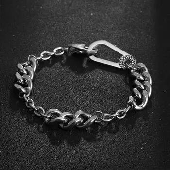 Браслет в стиле хип-хоп с толстой цепочкой, нейтральное шитье, украшение для руки 21