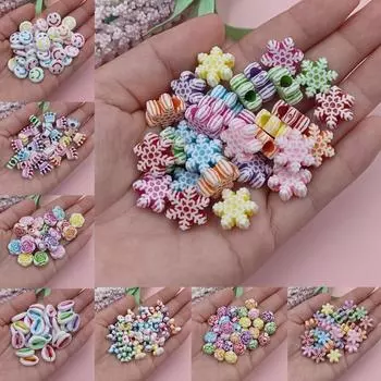 Браслет в виде ракушки, ювелирные изделия, акриловые женские снежинки, DIY цветочное ожерелье, подарки, свободные бусины ручной работы, 20 шт., аксессуары для подвесок Crown/20pcs