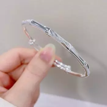 Браслет Wanzuyin 999.9 из бамбука с высокой посадкой для женской молодежи, новости из бамбука, безопасный твердый браслет, новогодний подарок Adjustable size