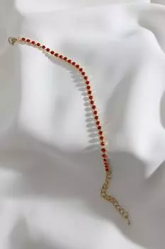 Браслет Waterway с красным камнем золотого цвета