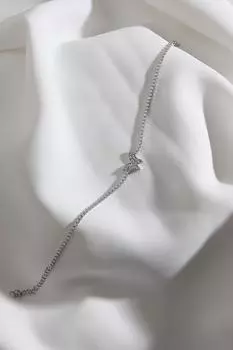 Браслет Waterway серебряного цвета с изображением бабочки и циркония