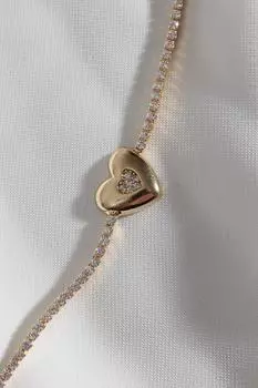 Браслет Waterway золотого цвета с цирконом в форме сердца