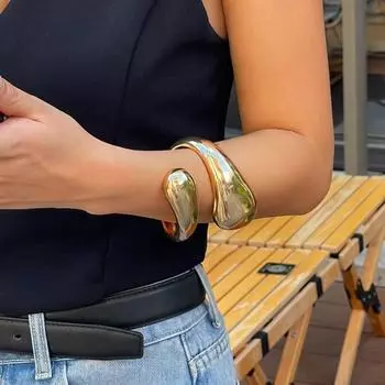 Браслет-весна в стиле хип-хоп с каплей, персонализированная цепочка на руку, простые металлические браслеты для вечеринки Style 4