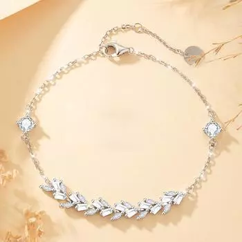 Браслет Wind Dance Wheat Wave, женский, серебро S925, легкий роскошный дизайн пшеничных ушей, ювелирные изделия для подруги 925 Silver