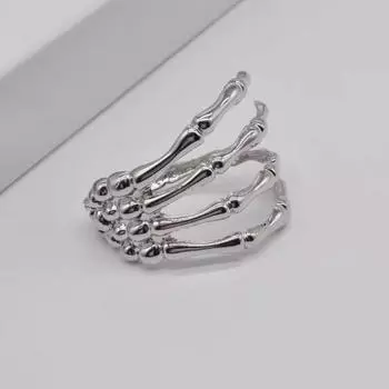 Браслет Yousheng Devil Claw в готическом стиле с изображением руки призрака, ретро-череп, скелет, браслет на руку, открытая костяная манжета, аксессуар для костюма на Хэллоуин, ювелирные изделия для вечеринок чёрный