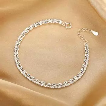 Браслет Yousheng Lady, двухслойный, регулируемой длины, с удлиненной цепочкой, ажурная медная цепочка, подарок, подчеркивающий элегантность, повседневная одежда, ювелирные изделия 1pc