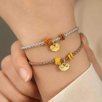 Браслет-замок Xiangyun Ruyi, ручная работа, простой стиль Guochao, повседневный, можно сочетать с матовой веревкой с замком безопасности