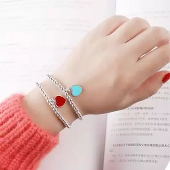 Браслет женский эмалевый красный семейный браслет Love T красные бусы Будды серебряный браслет с красным сердцем браслет