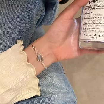 Браслет Женский Легкий Ювелирный Изысканный Летний Темперамент Универсальный Браслет One Size серебряный