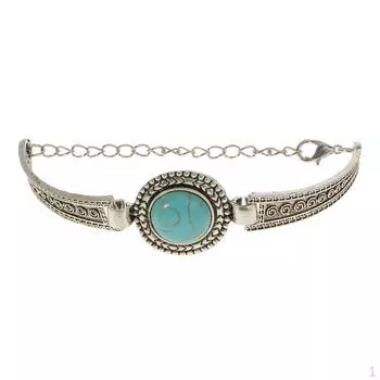 Браслет Женский Мужской Круглый Шарм Серебряного Цвета