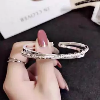 Браслет женский, простой и модный, с белыми медными аксессуарами, однотонный браслет в качестве подарка на фестиваль середины осени для подруги Adjustable size