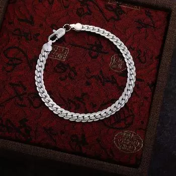 Браслет Zhongyi Twisted Silver-Plated - модные украшения в европейском и американском стиле серебряный