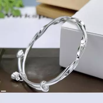 Браслет Zuyin 999 Mobius Lotus для женской молодежи, однотонный браслет из матового переплетения, подарок на День святого Валентина Adjustable size