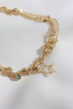 Браслет звездного золотого цвета