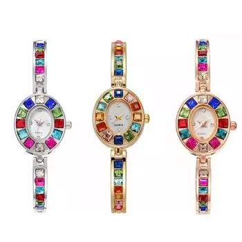 Браслетный тип кварцевые наручные часы элегантные круглые кварцевые часы винтажные женские наручные часы женские розового золота