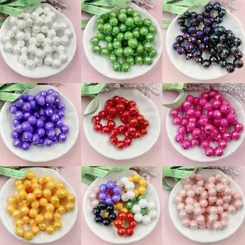 Браслеты 9 цветов круглые 21,7*8,2 мм 10 шт изготовление ювелирных изделий модные акриловые самодельные свободные бусины ожерелье аксессуары зелёный
