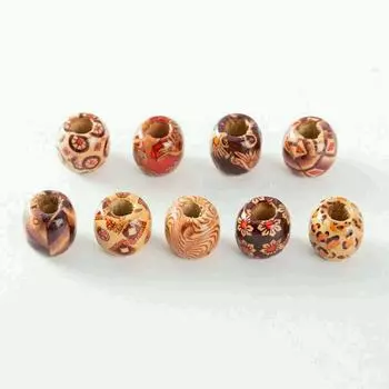 Браслеты бусины россыпью 10 мм ретро коричневые деревянные распорки ожерелье 100 шт 10mm