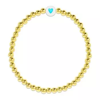 Браслеты Canner для женщин и девочек INS, медь, не выцветают, красочные бусины в форме сердца, ручные украшения