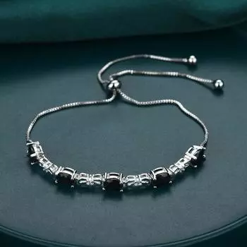 Браслеты-цепочки с черным камнем для женщин