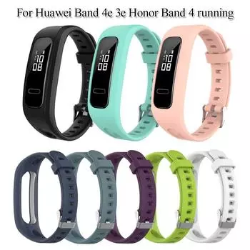 Браслеты для Huawei Band 4e 3e Honor Band 4 Running силиконовый ремешок для запястья сменный ремешок для часов розовый