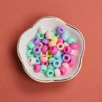 Браслеты для изготовления ювелирных изделий, 20 шт., акриловые бусины-разделители 5,5 мм x 8,5 мм, бусины пони, принадлежности для волос для рукоделия, бусы для рукоделия