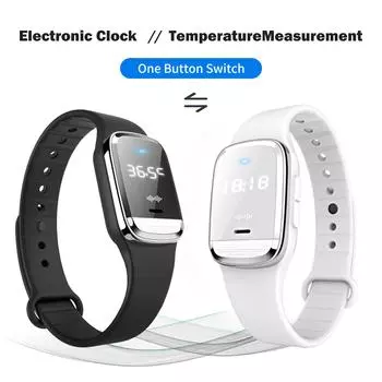 Браслеты для измерения температуры, ультразвуковые репелленты от комаров, нетоксичные, без ошибок белый