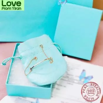 Браслеты для женщин Smile Face из стерлингового серебра 925 пробы, корейские популярные ювелирные изделия, простые классические, легкие, роскошные, подарок на день рождения для друзей розового золота