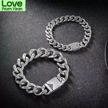 Браслеты Хип-хоп браслет из титановой стали для мужчин и женщин браслет из титановой стали из нержавеющей стали на заказ