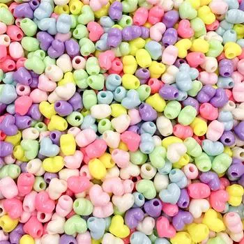 Браслеты из бисера 10*11,5 мм DIY акриловые модные украшения аксессуары для изготовления сердечек однотонный цвет ручной работы материал ожерелье 20 шт аксессуары темно-розовый