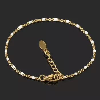 Браслеты из нержавеющей стали для женщин, цепочка из бисера, женские браслеты, ювелирные изделия