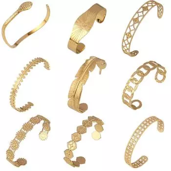 Браслеты из нержавеющей стали для женщин кубинский браслет в виде змеи геометрические открытые браслеты винтажные панк кубинские браслеты-цепочки ювелирные изделия золотой