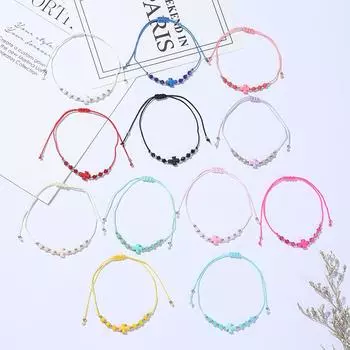 Браслеты из смолы с перекрестной веревкой для женщин, женские красочные браслеты на веревке, подарки, очаровательные летние праздничные украшения