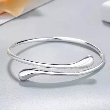 Браслеты из стерлингового серебра 925 пробы для женщин, изящные браслеты с каплями воды, женская мода, свадебная вечеринка, рождественский подарок, ювелирные изделия