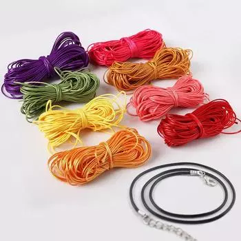Браслеты из вощеного шнура для ожерелья 1 мм/1,5 мм/2 мм ручная вязка своими руками аксессуары для ювелирных изделий 1 упаковка высококачественная цветная вощеная нить поставка 2mm5m