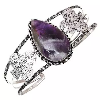 Браслеты-манжеты из аметистового кружева с агатом и драгоценными камнями 7 дюймов, регулируемые