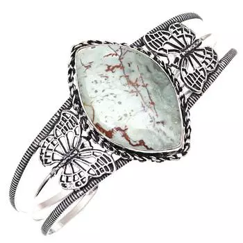 Браслеты-манжеты из драгоценных камней Amrican Jasper, 7 дюймов, регулируемые