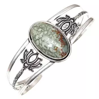 Браслеты-манжеты из драгоценных камней Amrican Jasper, 7 дюймов, регулируемые