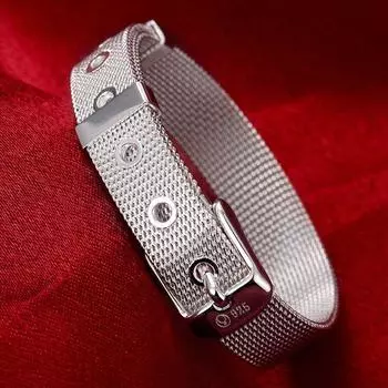 Браслеты-манжеты из стерлингового серебра 925 пробы для женщин и мужчин, модный ювелирный браслет 10MM