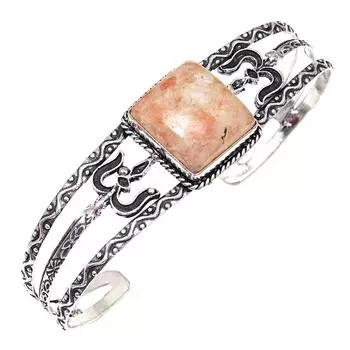 Браслеты-манжеты ручной работы из драгоценных камней Sunstone 7 , регулируемые