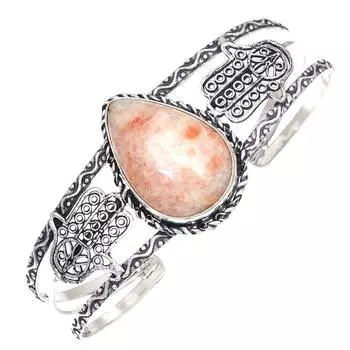 Браслеты-манжеты ручной работы из драгоценных камней Sunstone 7 , регулируемые