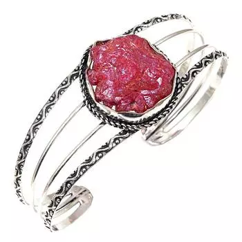 Браслеты-манжеты ручной работы с розовыми солнечными друзами из драгоценных камней 7 дюймов, регулируемые