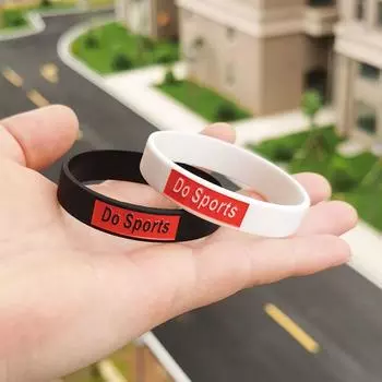 Браслеты на руку, модные, стильные, браслеты с надписью, спортивный дизайн, браслеты для детей, подарок чёрный
