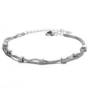 Браслеты-подвески из стерлингового серебра 925 пробы и регулируемые браслеты для женщин, свадебные украшения Sl359