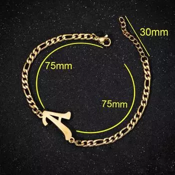 Браслеты с алфавитом AZ из нержавеющей стали 26 букв браслет с подвесками 1 шт женские персонализированные браслеты горячая распродажа уникальный K серебряный