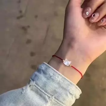 Браслеты с котами, пара браслетов ручной работы для женщин и девочек, милый минималистичный браслет с мультяшными животными, ювелирные аксессуары, подарки чёрный