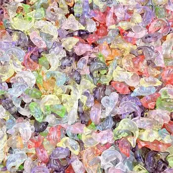 Браслеты, ювелирные аксессуары, ожерелье «сделай сам», 15,6*20,5 мм, акрил, 20 шт., модные свободные бусины для изготовления ювелирных изделий в форме дельфина оранжевый