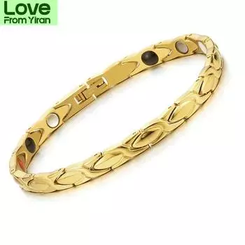 Браслеты Версия Магнитного Браслета Из Титана Стали Производители Прямые золотой