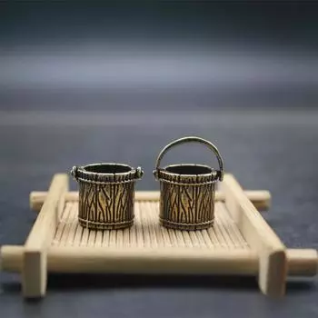 Brass Blessing Car Keychain Pendant - Portable Copper Desktop Ornament for Men and Women