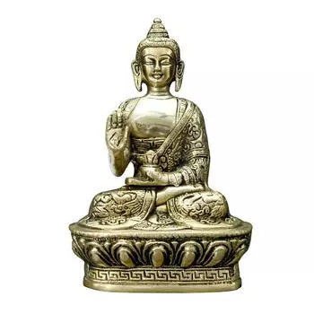 Brass Buddha Ji Statue | Height-17 cm Aprrox. Vastu Idol for Home and Office | Zonal Placement-WNW|