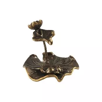Brass Crafts Lotus Backflow Incense Holder Antique Incense Frame Carp Incense Tray Tea Pets style 2